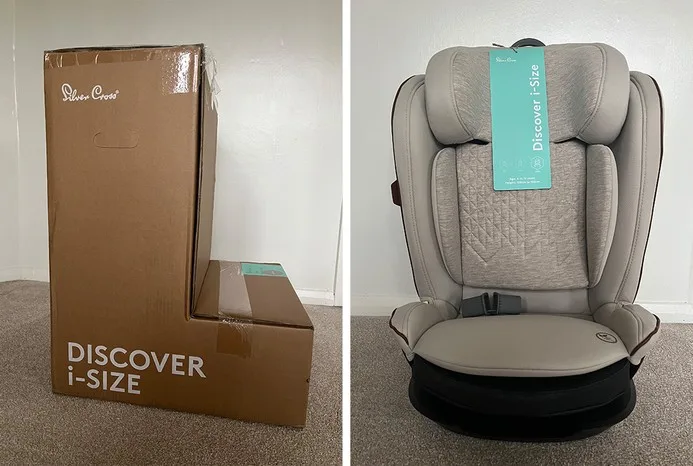 car seat in original box