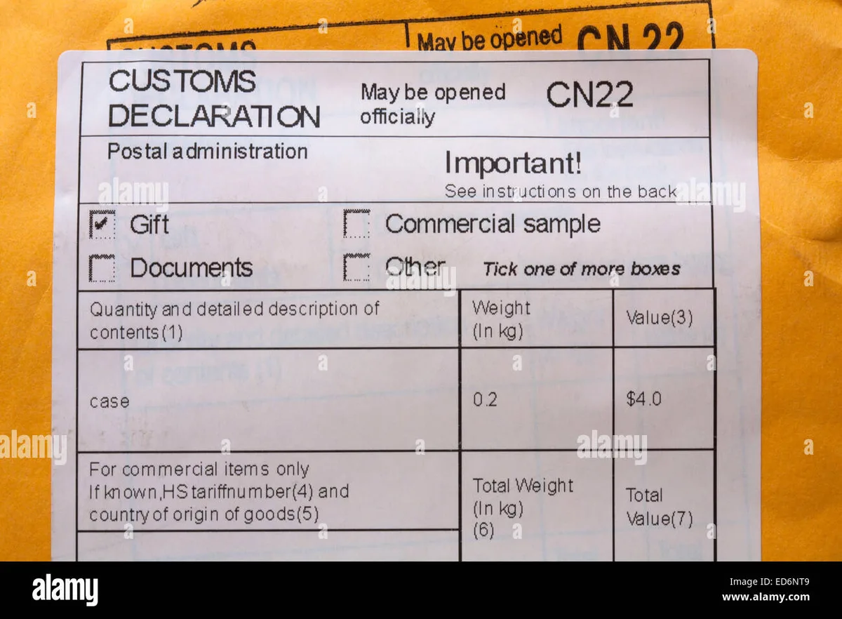customs declaration