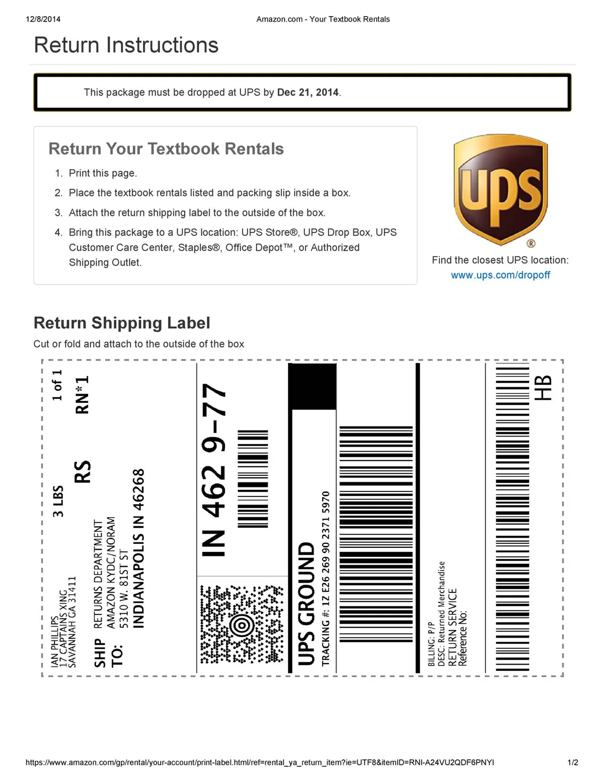 online return portal