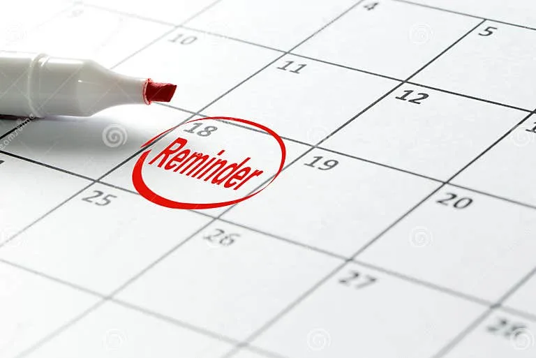 payment deadline calendar