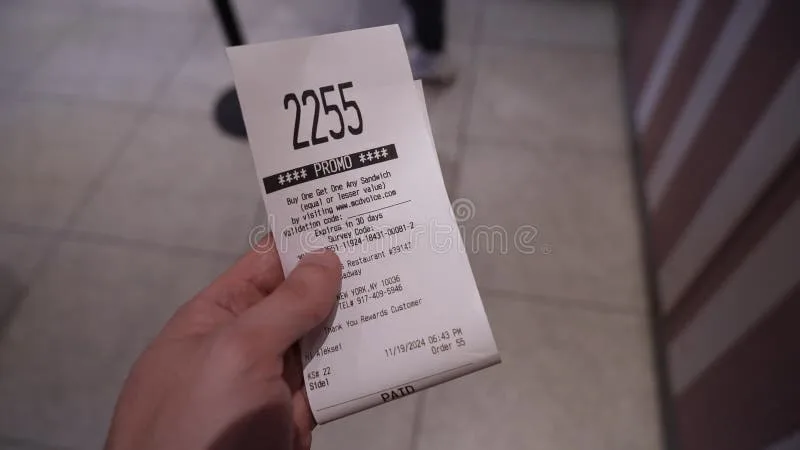 receipt order number