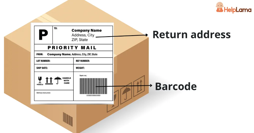 return label packing box