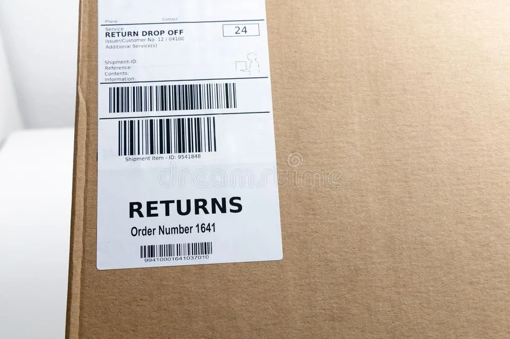 Return package with tracking label