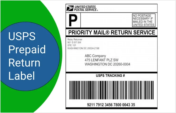 return shipping label