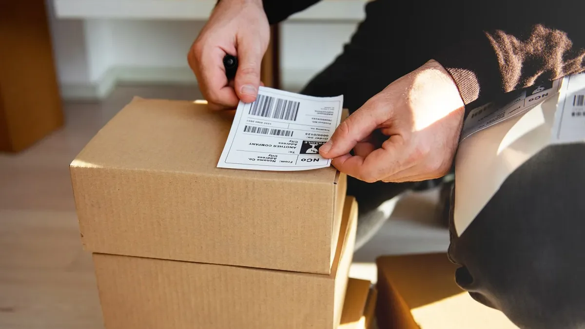 return shipping label