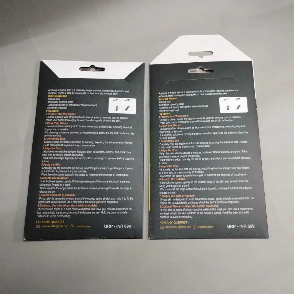 unused phone skin in original packaging