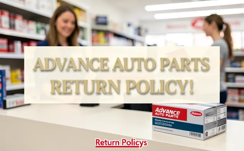 advance auto parts return policy