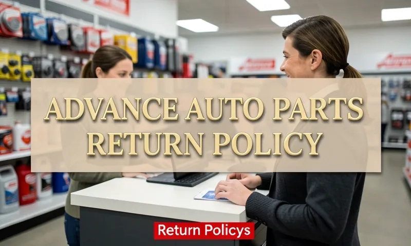 advance auto parts return policy