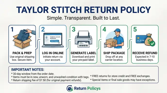 Taylor Stitch Return Policy