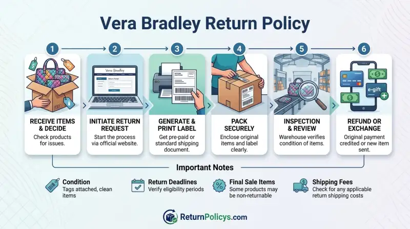 Vera Bradley Return Policy