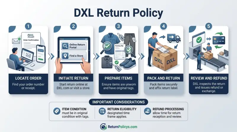 DXL Return Policy