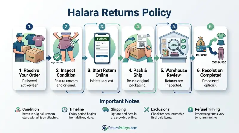 Halara Returns Policy