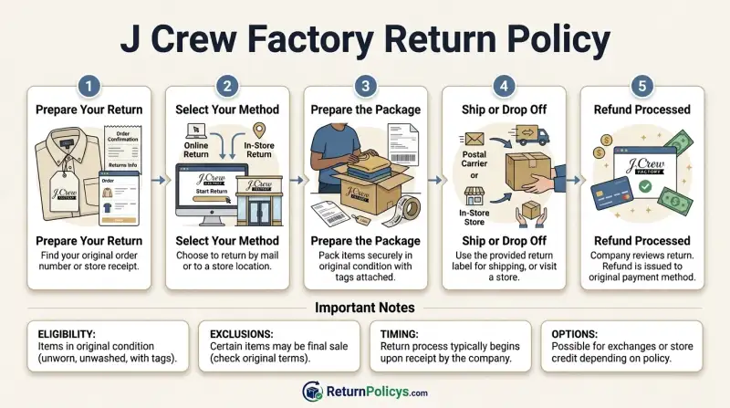 J Crew Factory Return Policy