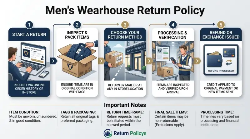 Men's Wearhouse Return Policy