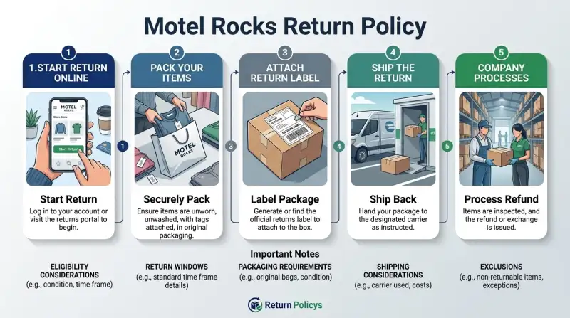 Motel Rocks Return Policy