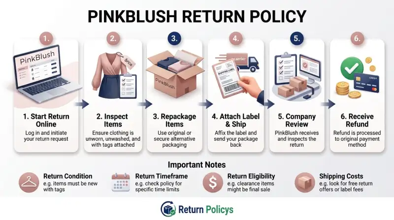 PinkBlush Return Policy