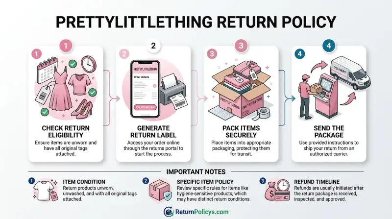 PrettyLittleThing Return Policy