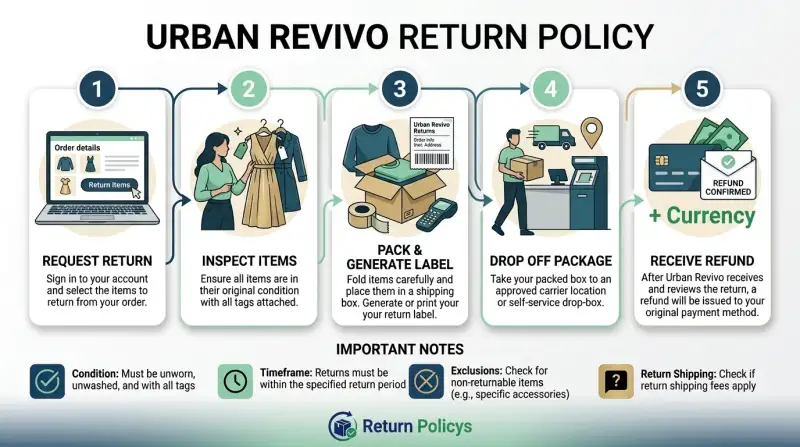 Urban Revivo Return Policy